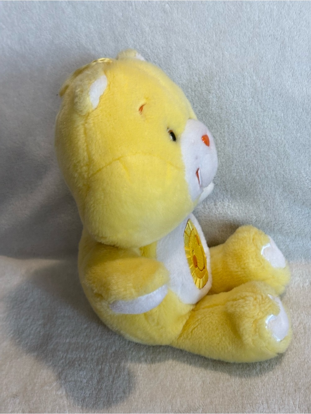 VTG Care Bears Funshine Bear plush With Carlton Cards Tuche Tags Early 2000s 13” - Picture 5 of 14